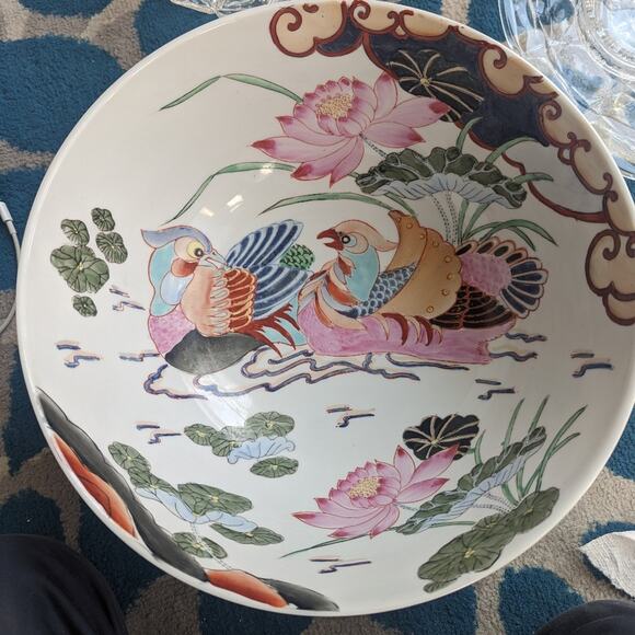 Vintage Chinese Decorative Porcelain Bowl, Qing-Qianlong